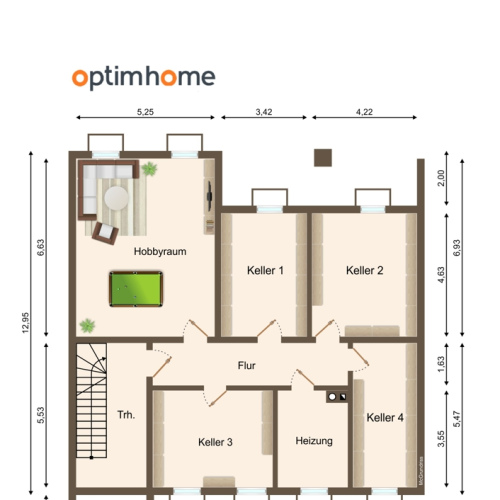 Zweifamilien-Reihenmittelhaus mit 245 m² Wohnfläche, neuem Dach, Wärmepumpe und 3 Garagen optimhome Immobilien Deutschland • Kaufen & Verkaufen